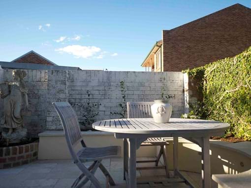 Landscape design for Inner city French terrace courtyard