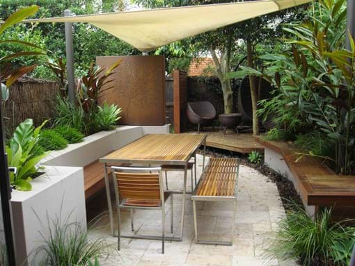 Residential Inner city Landscape design for Entertaining courtyard