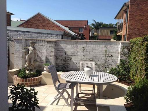 Landscape design for Inner city French terrace courtyard