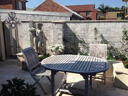 Landscape design for Inner city French terrace courtyard